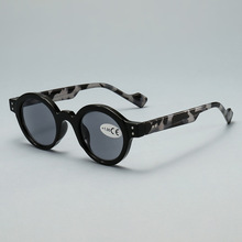 新款日系复古小圆框防紫外线灰片老花镜民国小众风防蓝光8327