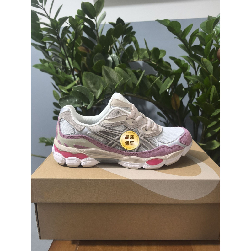Cross-border men's and women's gel-nyc spliced mesh breathable running shoes, couple's model, non-slip, wear-resistant, casual sports shoes