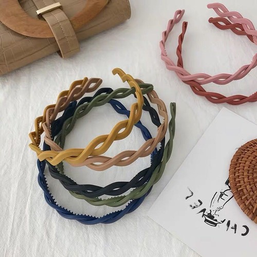Hairband, Face Washing Anti-Slip Sanding Rubber Color Fairy Forest System Outer Wear Korean Version Influencer Headwear Can Be Woven DIY
