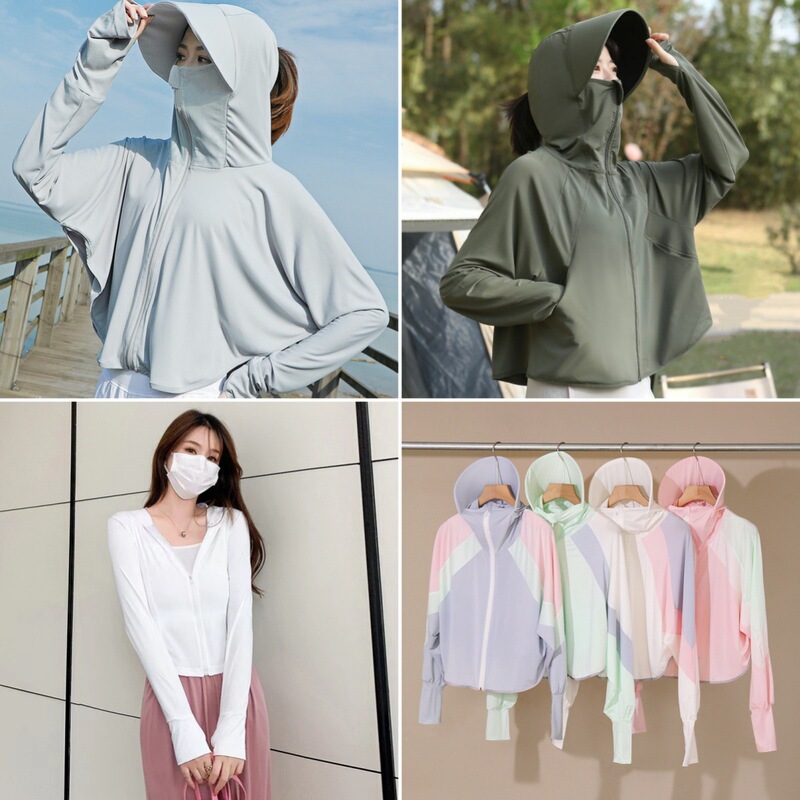 Ice Silk Black Rubber Sunscreen Clothing, Summer Thin Anti-Uv Cardigan, Outdoor Sports Breathable Ice-Feel Loose-Fitting Sun Protection Clothing Ice Silk Black Rubber Sunscreen Clothing, Summer Thin Anti-Uv Cardigan, Outdoor Sports Breathable Ice-Feel Loose-Fitting Sun Protection Clothing