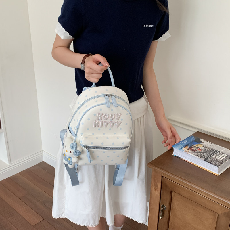 Nueva bolsa de gran capacidad bolsa de estudiantes de clase onda punto de tendencia coreana 2026 bolsa de moda bolsa de mujer mochila