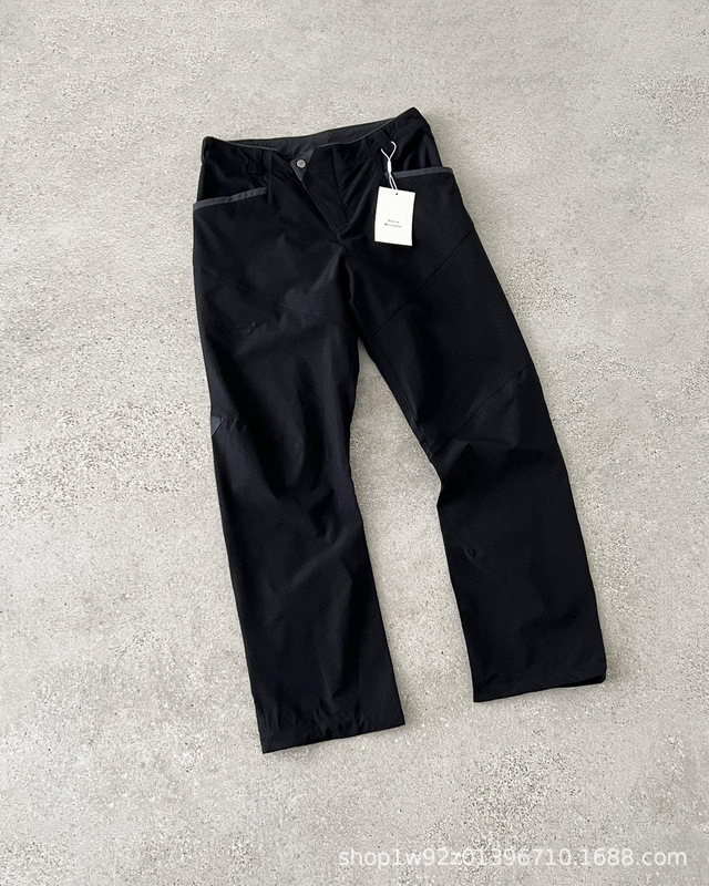 平替鼠家春秋ソフトシェルパンツ男刺繍標戸外機能防風弾力速乾ズボン徒歩登山ズボン|undefined