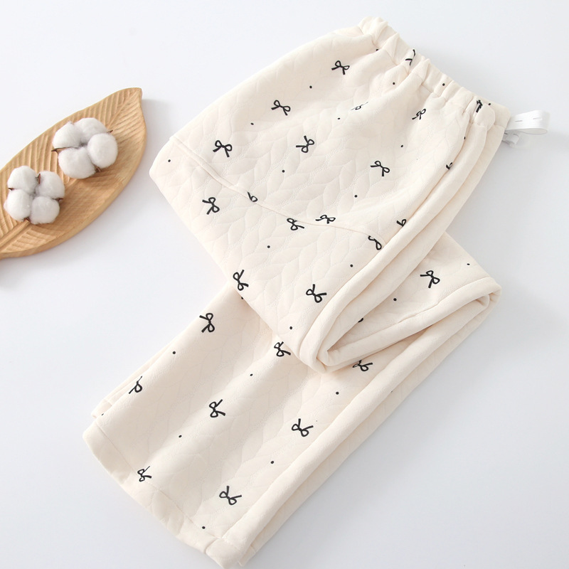 Xiyue 2025 Air Cotton Adjustable Warm Pajamas Autumn and Winter Pregnant Women Postpartum Laminated Maternity Belly Support Pants