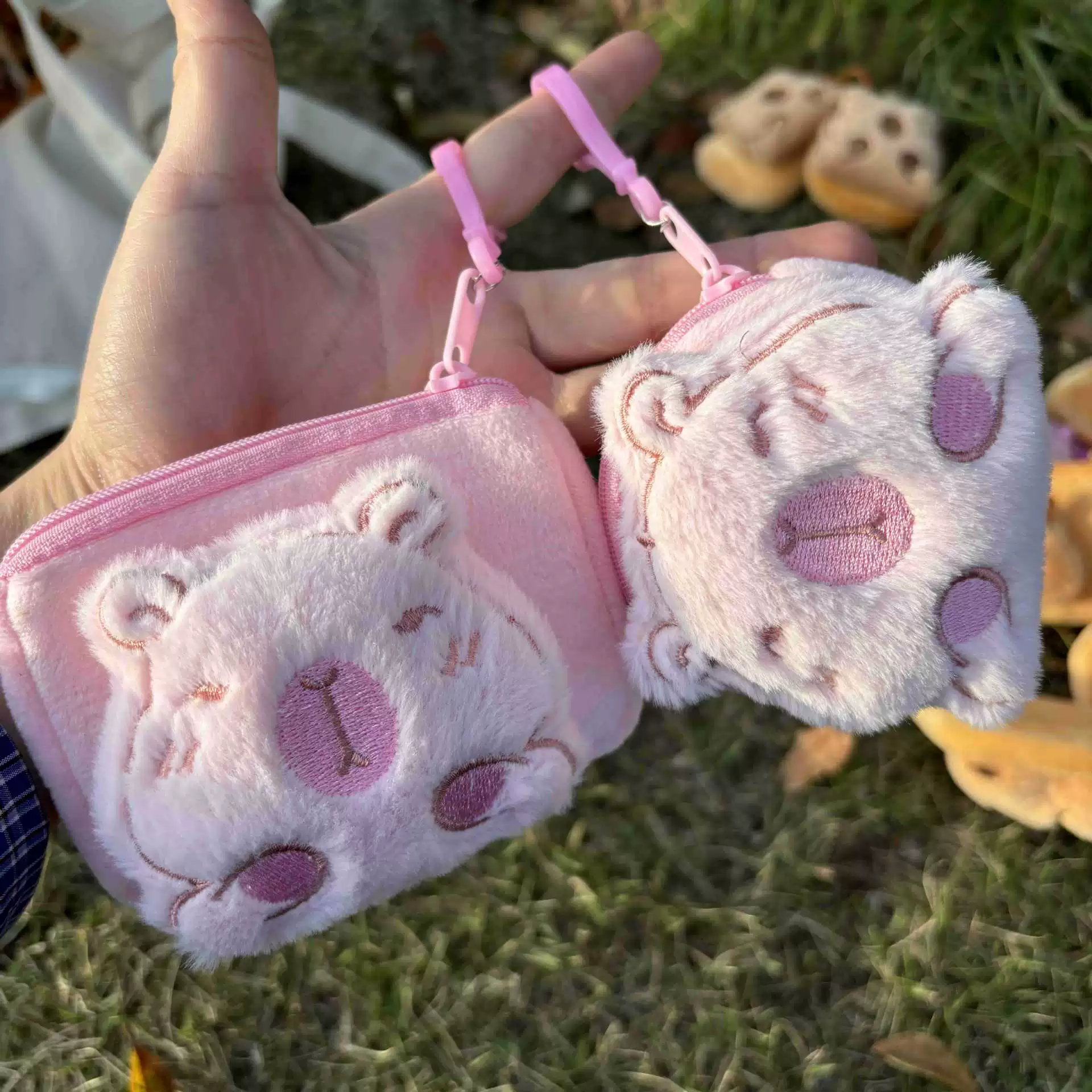 Плюшевая кукла в виде мультфильма, кошелек, держатель для карт, симпатичный органайзер-аксессуар, подвеска