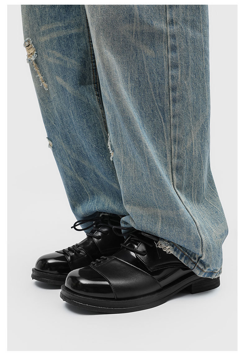 ShoeVault Herren Leder 2025 Neue Casual Herbst Britische Business Formale Hochzeit Square Toe Derby Schuhe_voghion.com