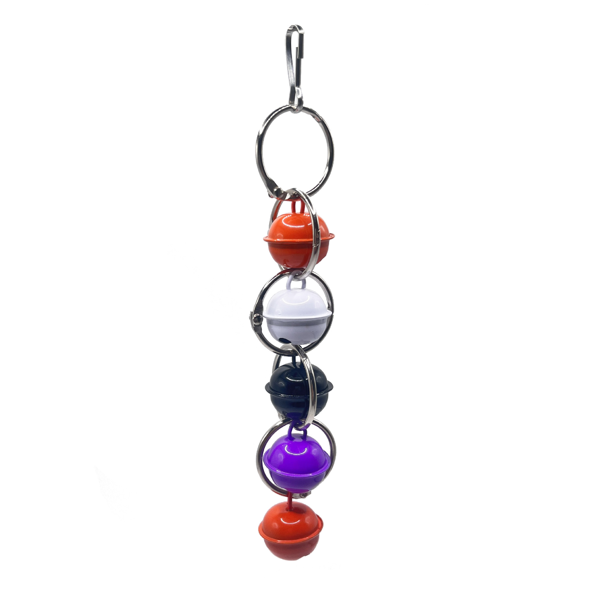 Nuevo juguete de pájaro con tema de Halloween transfronterizo, campana de loro, cuerda de pájaro con mordida, cuerda de sonido, accesorios de jaula de pájaro colgante