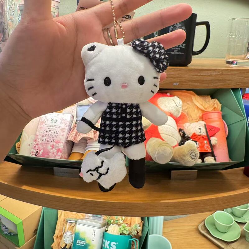 漫画アニメサンリオコーデュロイカーリーフリース KT 猫キーホルダーペンダント人形女の子バックパックペンダント|undefined