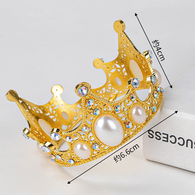 Fábrica directa transfronteriza corona de cabeza de cumpleaños torta de decoración ramo de flores decoración de novia corona de cabeza reina vestido de cumpleaños