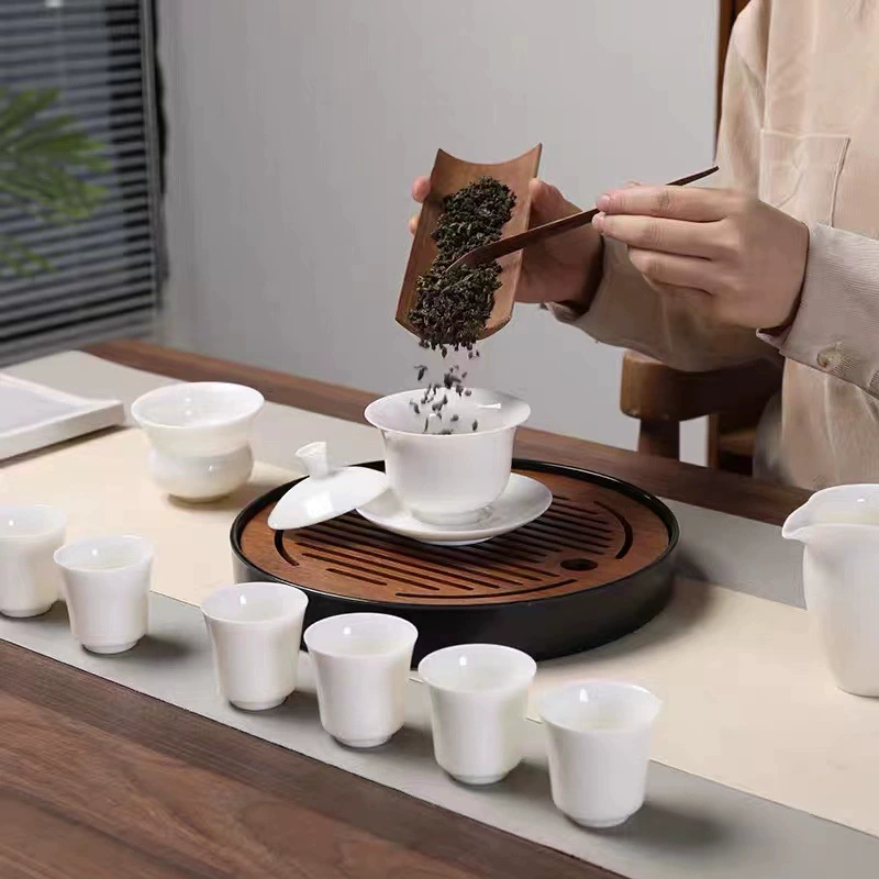 Ceramic tea set for home use, tea cup, gift box in gift box, simple and elegant design