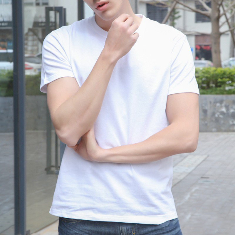 2026 nuevo hombre delgado y delgado clásico de verano para hombres y mujeres versátil con una sola camiseta de manga corta de color sólido image 3