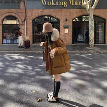 网红款 南山初雪 白鸭绒狐狸毛领羽绒服女冬中长款百搭工装外套