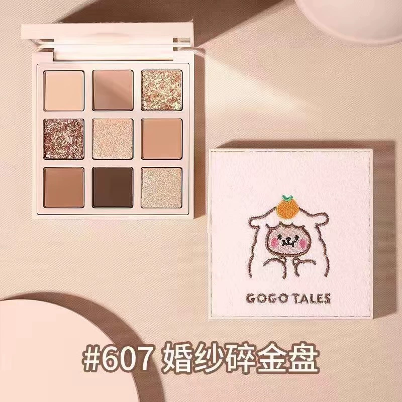 Gogotalesgogo танец восхищение бархатная палетка теней девять цветов, жемчужный земляной оттенок, nude макияж жизненная энергия