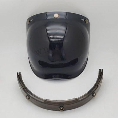 half helmet with bubble | Dəbilqə (Kaska) aksesuarları - black-lenses-black-frame