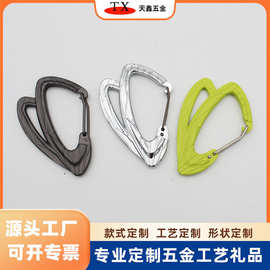 跨境韩版金属登山扣锌合金材质D字扣户外露营运动背包挂扣装饰扣