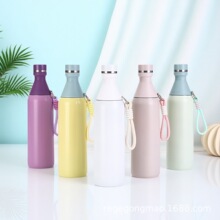 20oz小口保龄球保温杯带提绳304不锈钢可乐瓶美式户外运动水壶