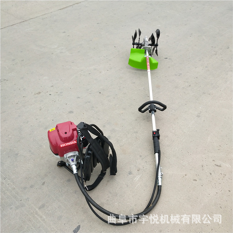 宇悦机械便携式背负式除草机  四冲程园林割草机 汽油锄草松土机