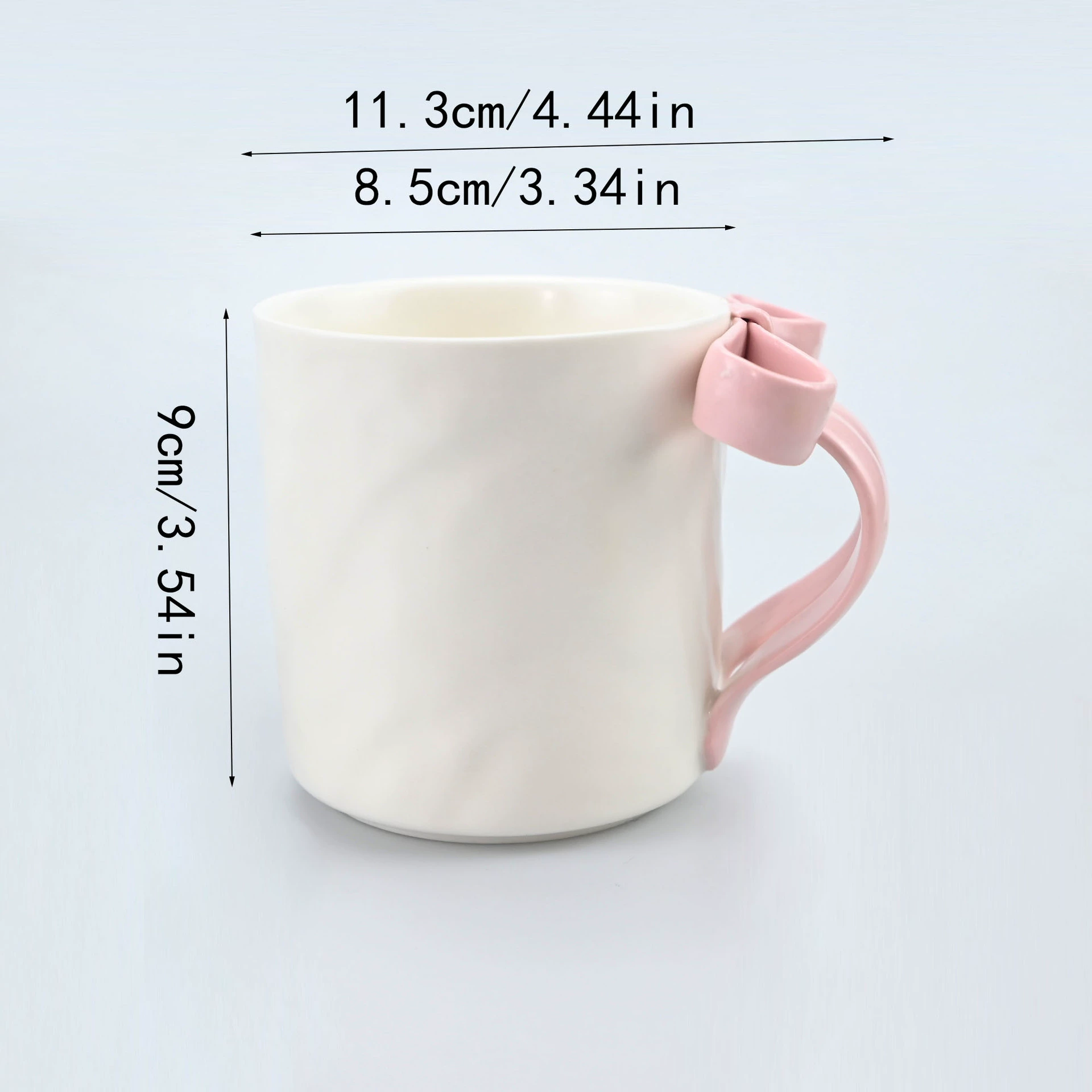 New three-dimensional bow shape ceramic cup mug ins high-looking drinking couple coffee cup exquisite