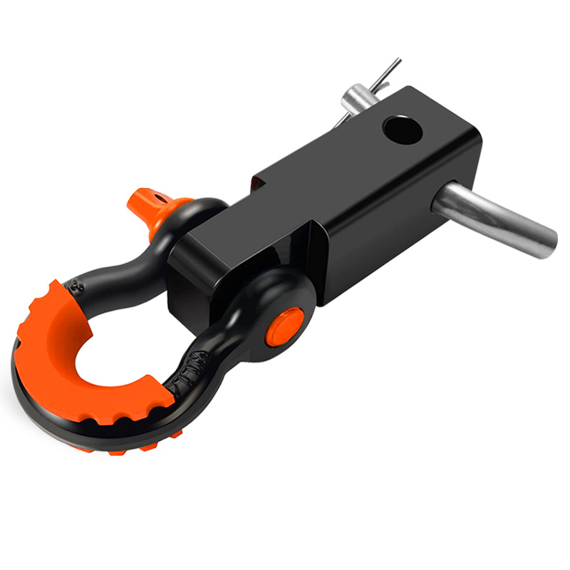越野拖车钩汽车改装流氓钩后杠方口拖车臂球快插U型卸扣牵引钩环
