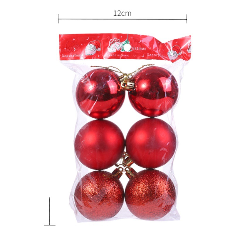 Bola DE LUZ DE Navidad bola de luz galvanoplastia brillante Rosa mate árbol de Navidad colgante Garland ratán bola decorativa 6cm bola de color