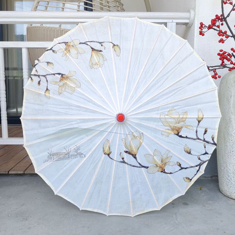 Wholesale Chinese Style Printed Ceiling Decoration Oil Paper Umbrella Catwalk Dance Performance Props Antique Craft Umbrella Silk Cloth Umbrella