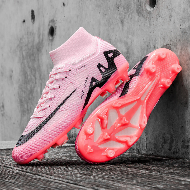 Reproducción transfronteriza de la Copa del Mundo C Luo Thorn 15 Zapatos de fútbol Putian Zapatos deportivos de entrenamiento de hierba de clavos largos de caña alta para hombres