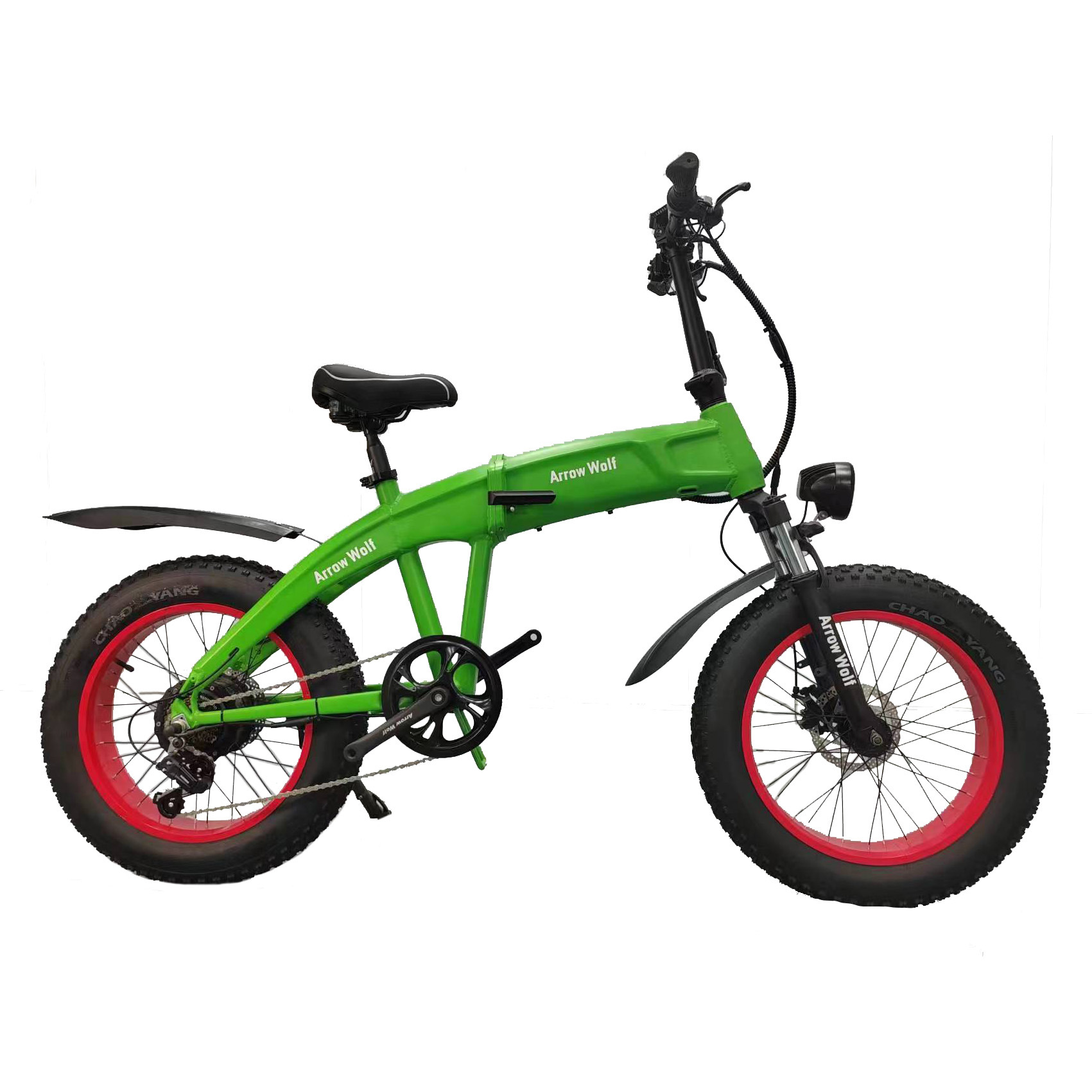 20-Inch Folding Electric Snow Bike with Mid-Drive Motor and Battery