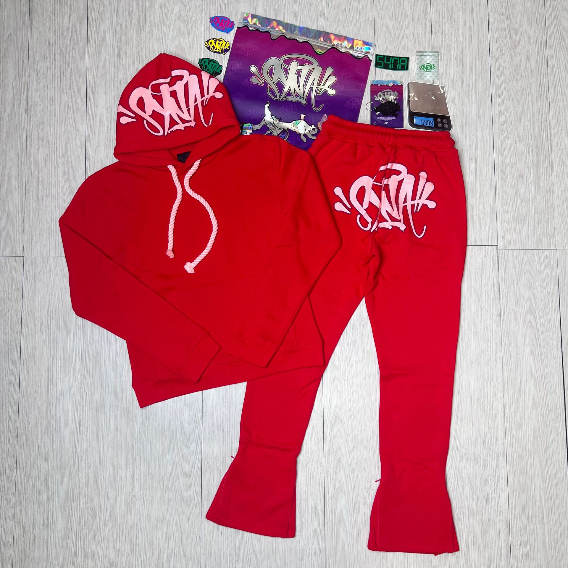 01 conjunto rojo (accesorios + paquetes)