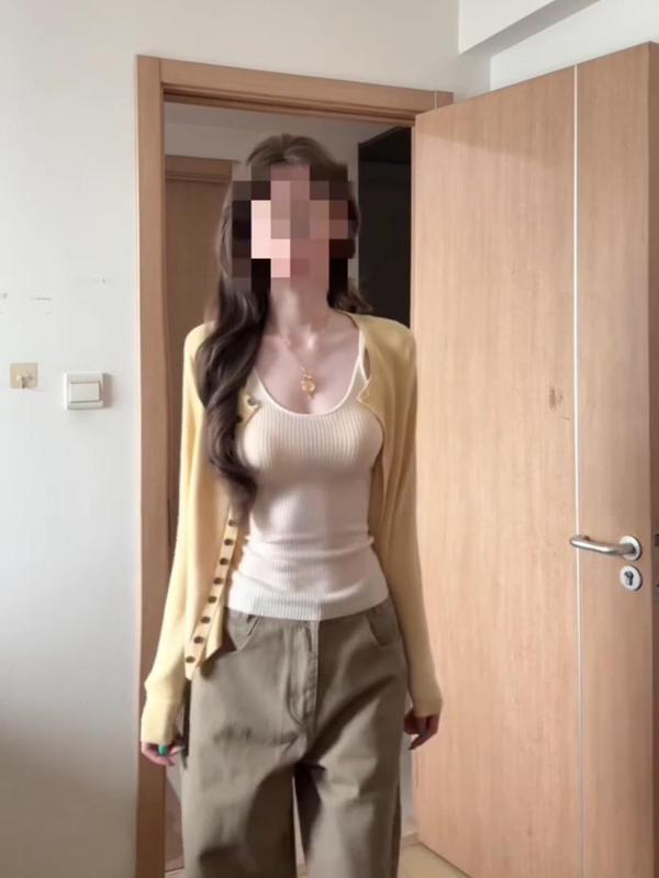 独特漂亮的早秋穿搭针织衫上衣女2025新款韩系外搭开衫毛衣外套|undefined