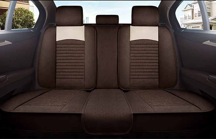Car Seat Cushion, Universal for All Seasons, New Full-Coverage Car Seat Cover, Special Cushion, Summer Linen Fabric Cotton Seat Cover