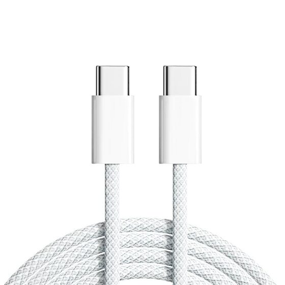 Color braided data line c-c for apple 15/16 charging line PD fast charging line macaroon apple braided line