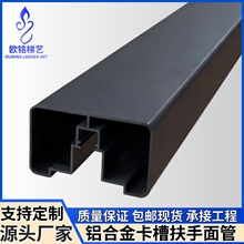 玻璃卡槽式扶手面管免打孔安装护栏杆商场自建房别墅loft阳台楼梯