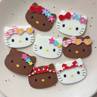 Черная кожа котенка KT акриловый аксессуар diy чехол для мобильного телефона сливочный резиновый головной убор