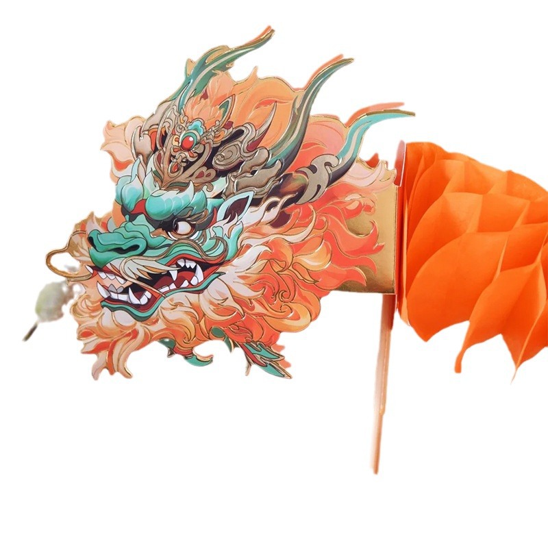 Año nuevo Dragón baile hecho a mano guirnalda de papel al por mayor Festival de Nochevieja panal largo dragón papel cortado Festival de Primavera regalo decorativo accesorios de la foto