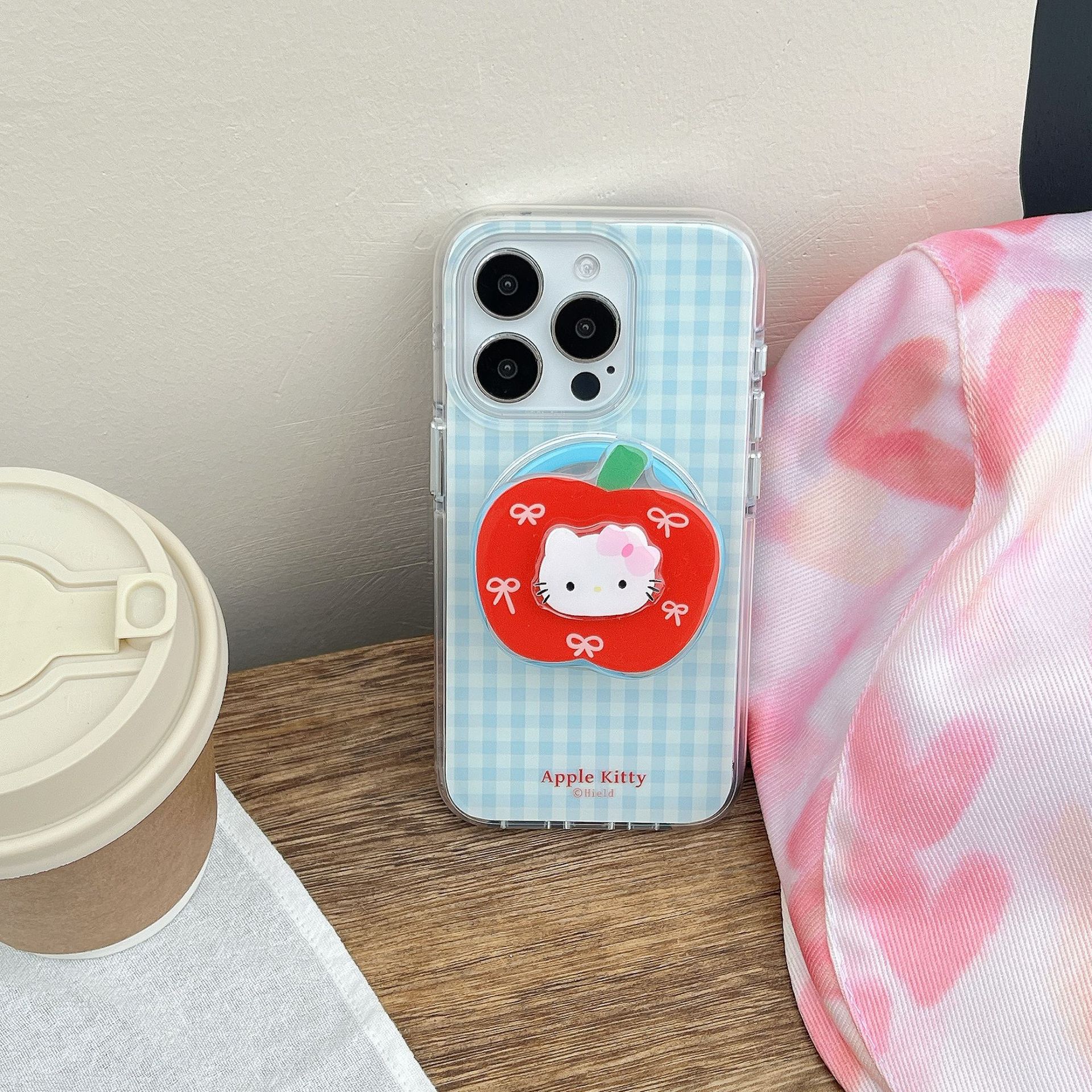 Pequeño azul fresco a cuadros para Apple 15ProMax funda para teléfono móvil 16Pro Verano 14/13 Nuevo 16PM Mujer 15