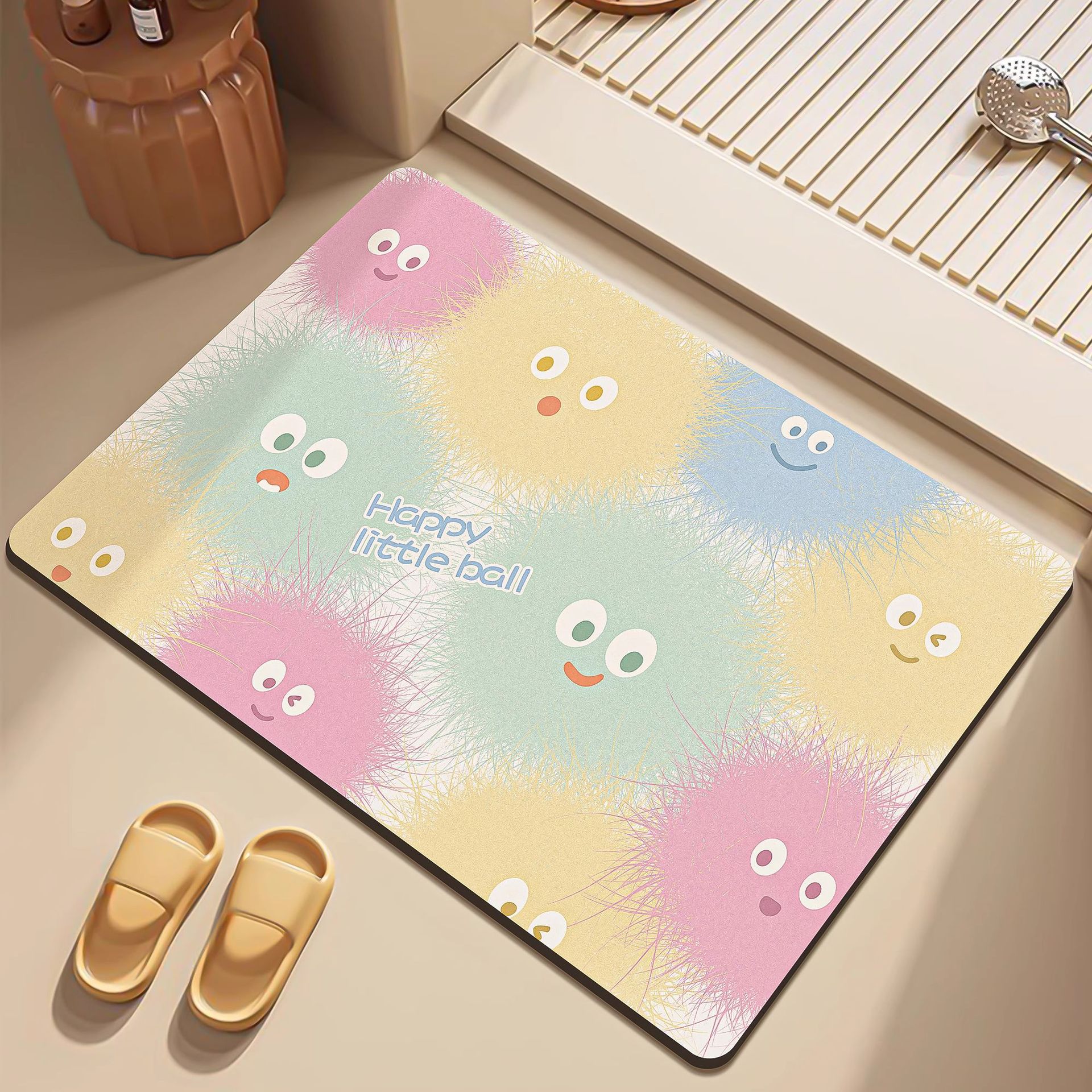 Alfombrilla para baño Alfombrilla absorbente de barro de diatomeas Alfombrilla para pies engrosada en la puerta del baño Alfombrilla antideslizante de secado rápido