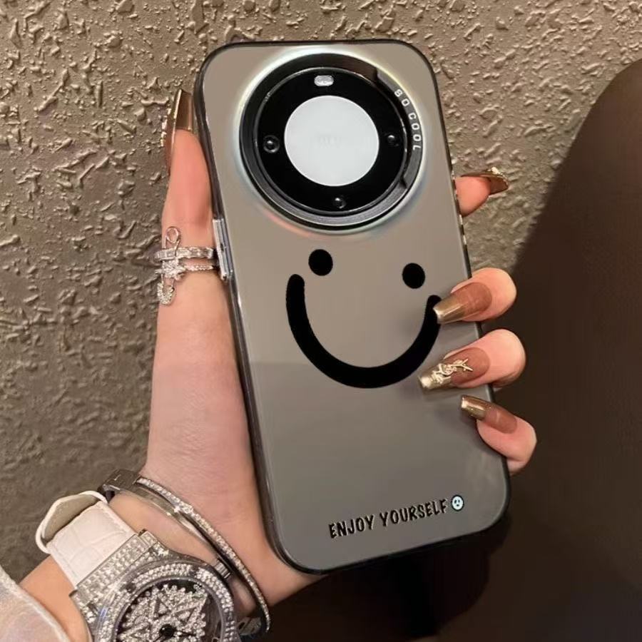 Color Silver Shell-Negro-Smiley simple SER578