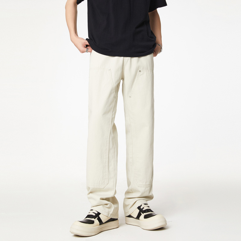 Lktm hombres # American retro tala pantalones High Street Vibe moda marca suelta rectos casual overoles