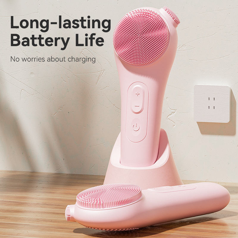 Temperature-Sensitive Silicone Facial Cleansing Device Pore Cleaning Vibrating Face Brush/Facial Cleansing Brush Waterproof