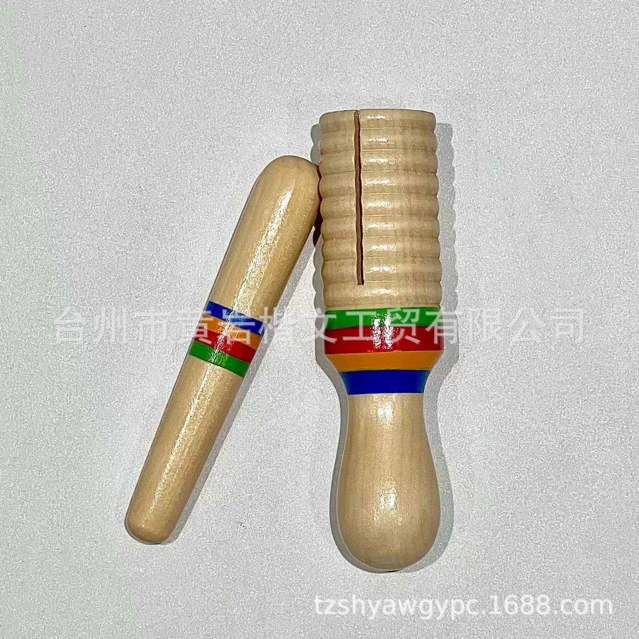Hilo de madera pequeño solo sonido instrumento musical los niños tubo sonido Rana tubo sonido música juguete instrumento de percusión educación temprana