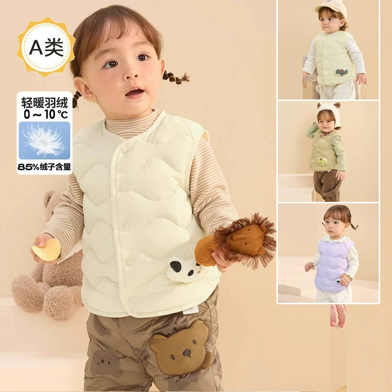 Оптовая детская одежда 2024 Младенческая пуховая жилка зимой