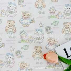 全棉40支数码直喷印花面料卡通加菲猫箱包坐垫杯垫童装家居服睡衣