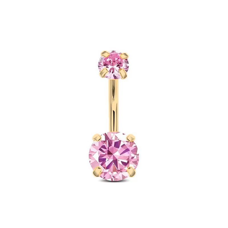 Belly Button Ring European Titanium With Zirconia Stainless Steel_voghion.com