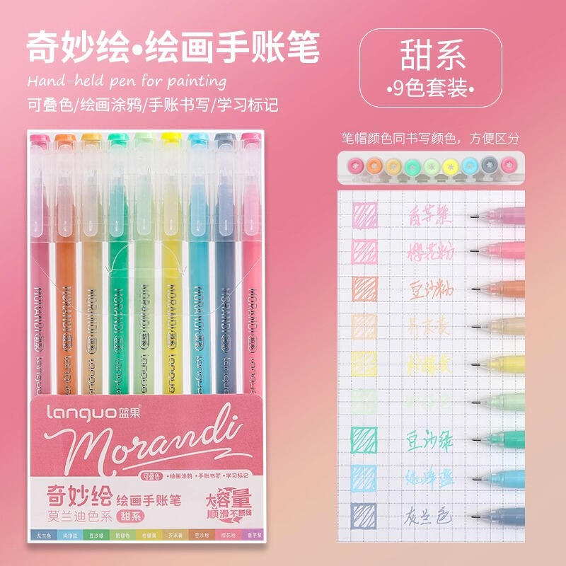 ブルーフルーツハンドブックペン、高品質文房具、蛍光ペン、ゲルインクペン、子供用カラーマーカー、学生用ハンドブックペン|undefined