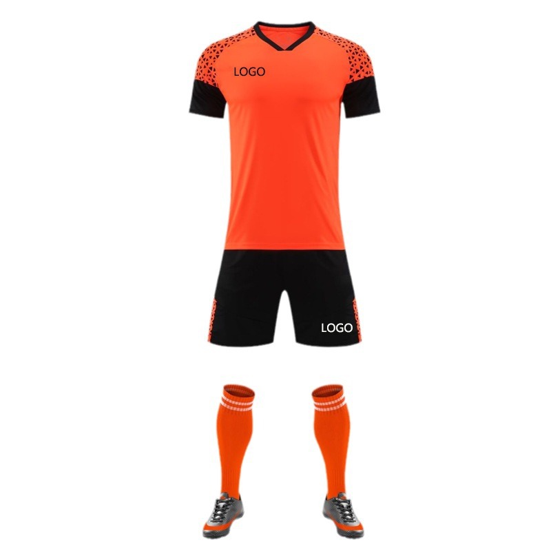 Vår- och sommar kortärmat barnset för vuxna, klubbträningsdräkt för fotboll, laguniform_voghion.com