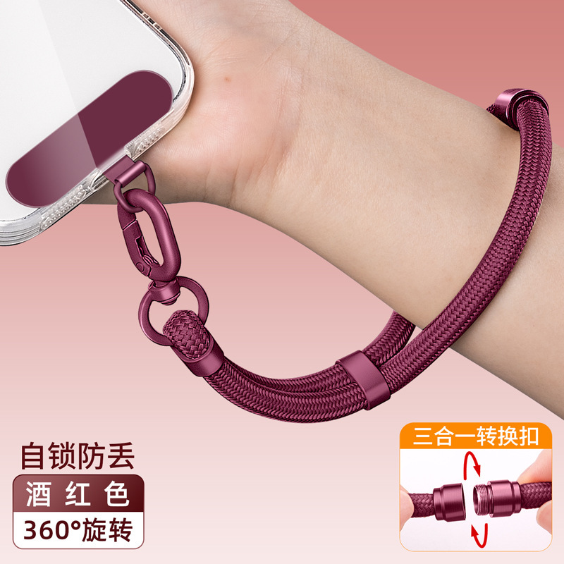 携帯電話ストラップ、ハンドロープ、スリーインワン、長さ調節可能、女性用リストスタイルクロスボディハンギングネック、ハイエンドハンギングチェーンストラップロープ|undefined