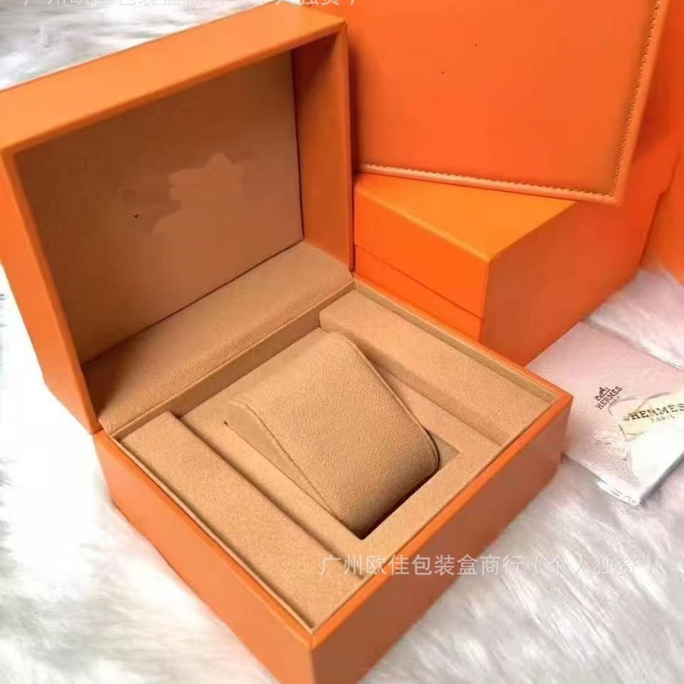 Hermes Watch Storage Box Orange Square Hermès Watch Storage Box with Manual Gift Bag Full Set Box