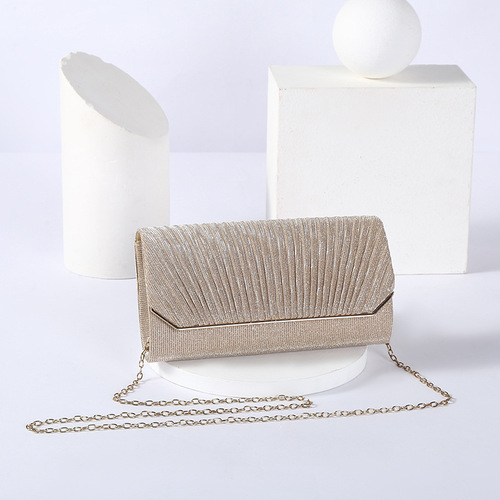 European and American Diamond-Studded Glitter Evening Handbag Solid Color Women's Top Handle Bag Square Bag Single Shoulder Crossbody Evening Bag