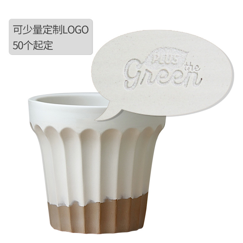 Estilo coreano creativo ins Escritorio de cerámica maceta orquídea Internet celebridad Begonia olla conjunto transpirable verde maceta