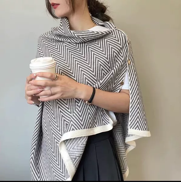 New Multifunctional Scarf and Shawl, Korean-Style Atmosphere Scarf, Versatile, Warm, Fashionable Maternity Cape for Women