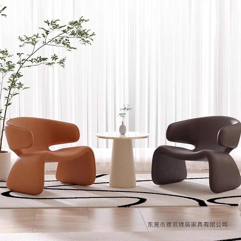 Creative single-person sofa chair, Nordic light luxury sofa chair, simple modern living room leisure chair, designer chair for guesthouses and hotels